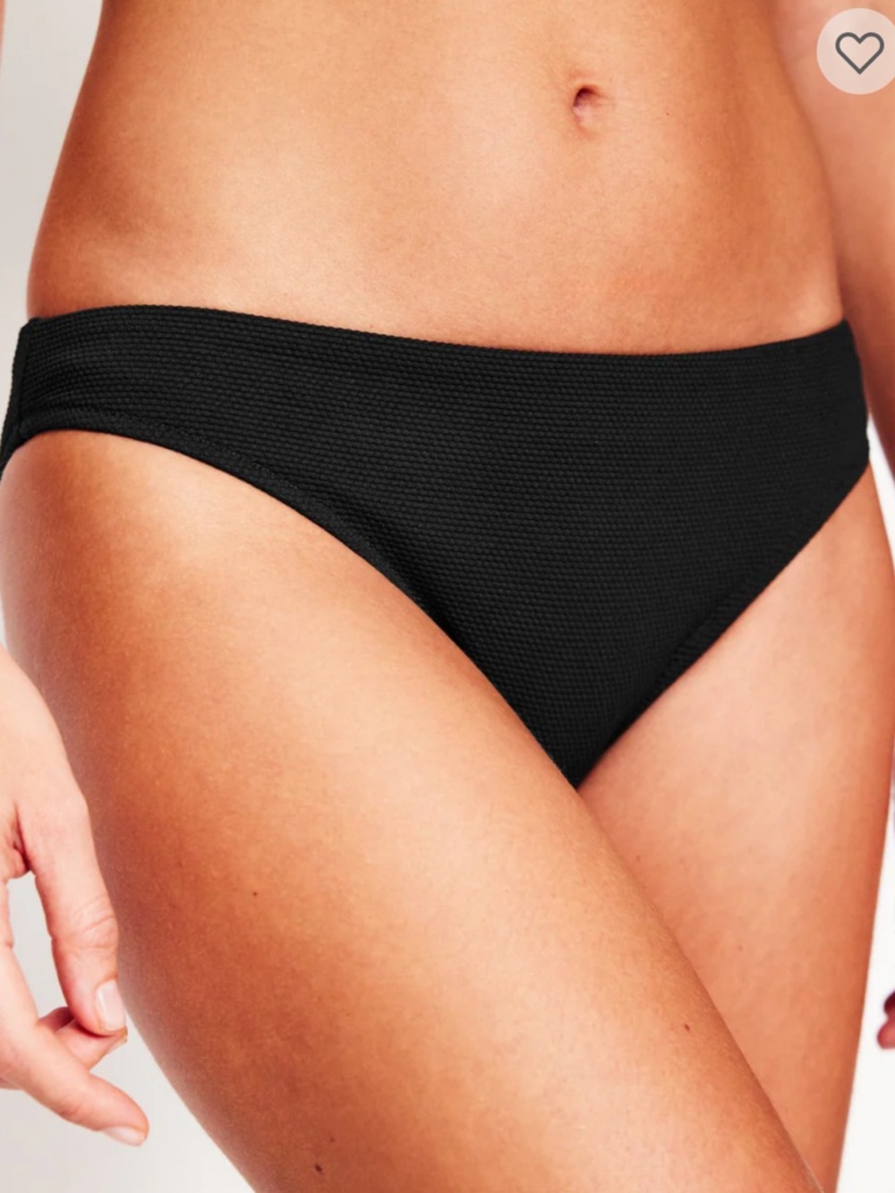 NWT Boden Black Textured Bikini Bottom